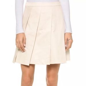 THEORY Cream Jacquard Silk A-Line Skirt Size 2